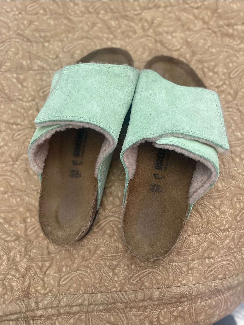 Birkenstock Stüssy Solana Suede Leather Slides - Size 44 (11 - 11.5) - Picture 3 of 6